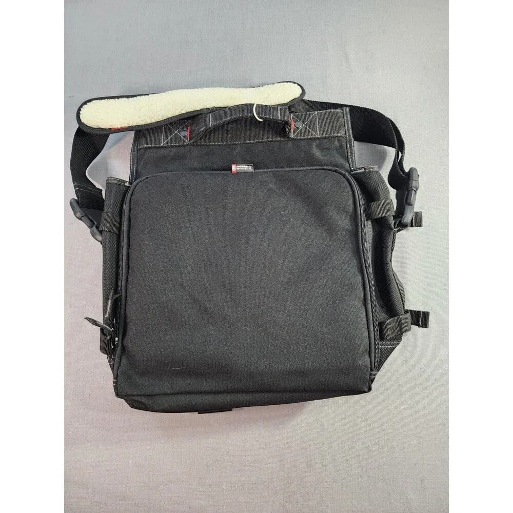 Ecko Unltd Black Messenger Laptop Bag Canvas Crossbody Shoulder Bag with...